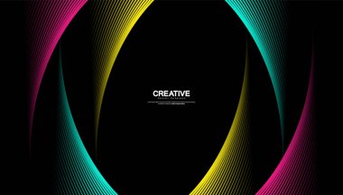 Soyut renkli dalga çizgisi vektör arkaplanı. Fikirleriniz için çizgi eğrisi modern tasarım, afişler, afişler, posterler. Eps10 vektör şablonu.