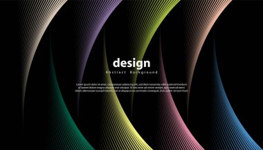 Soyut renkli dalga çizgisi vektör arkaplanı. Fikirleriniz için çizgi eğrisi modern tasarım, afişler, afişler, posterler. Eps10 vektör şablonu.