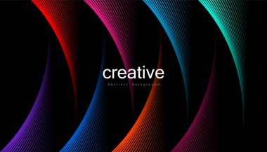 Soyut renkli dalga çizgisi vektör arkaplanı. Fikirleriniz için çizgi eğrisi modern tasarım, afişler, afişler, posterler. Eps10 vektör şablonu.