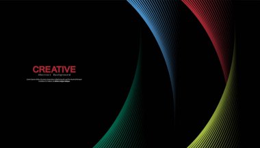 Soyut renkli dalgalı çizgili arka plan. Kıvrımlı düz tasarım Fikirleriniz için tasarlayın, pankartlar, afişler, posterler, duvar pedalları. Eps10 vektör illüstrasyonu.