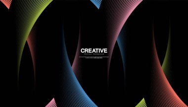 Soyut renkli dalga çizgisi vektör arkaplanı. Fikirleriniz için çizgi eğrisi modern tasarım, afişler, afişler, posterler. Eps10 vektör şablonu.