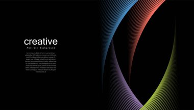 Soyut renkli dalgalı çizgili arka plan. Kıvrımlı düz tasarım Fikirleriniz için tasarlayın, pankartlar, afişler, posterler, duvar pedalları. Eps10 vektör illüstrasyonu.