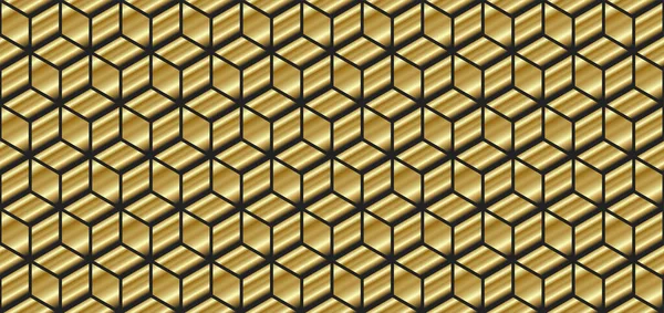 Golden Texture Seamless Geometric Pattern Golden Background —  Vetores de Stock