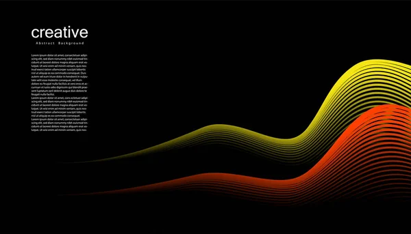 Fond Vectoriel Abstrait Ligne Onde Colorée Courbe Ligne Design Moderne — Image vectorielle