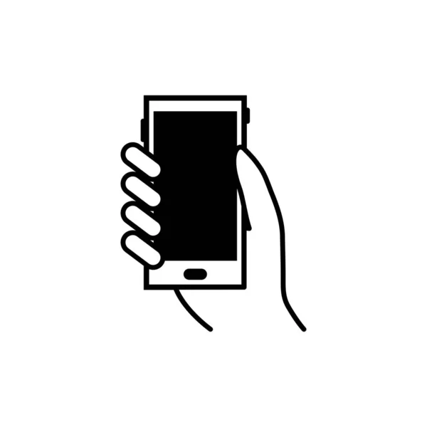 Hand Hold Smartphone Mobile Phone Touch Screen Hand — Vector de stock