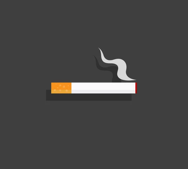 Smoking Logo Forbidden Sign Icon Flat Design Style Vector Illustration — Vetor de Stock