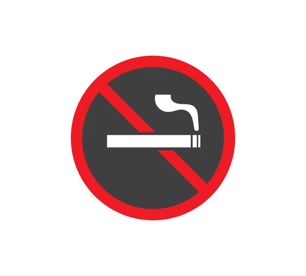 Smoking Logo Forbidden Sign Icon Flat Design Style Vector Illustration — Stock vektor