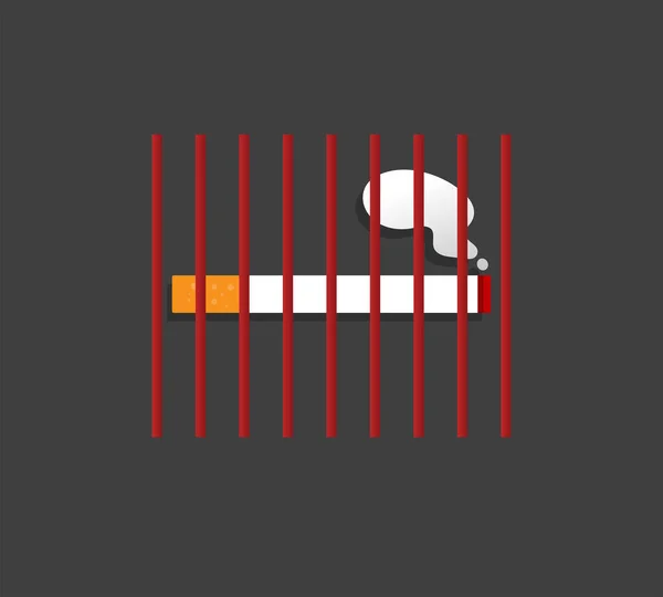 Smoking Logo Forbidden Sign Icon Flat Design Style Vector Illustration — Stockový vektor