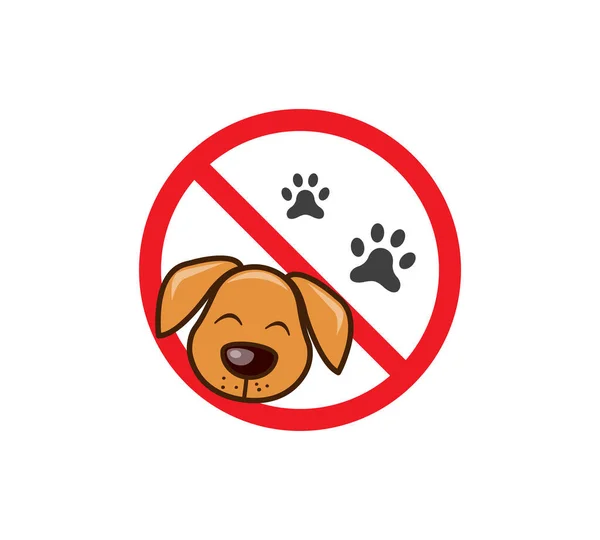 禁止狗的标志没有宠物允许的符号 矢量图解 — 图库矢量图片