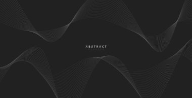 Altın çizgi dalgalı soyut bir arkaplan. Lüks bir şekilde. Teknik şablon. Dalgalı kıvrımlı, düz çizgili. Vektör illüstrasyonu.