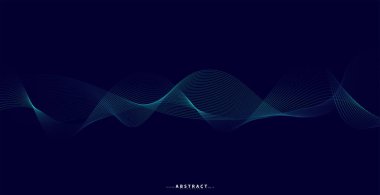 Dalga çizgilerine göre soyut teknoloji arka planları. Eğri modern kalıp