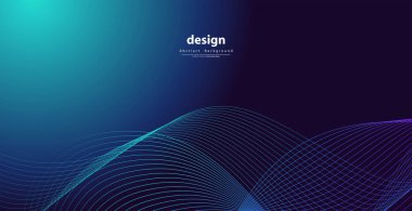 Dalga çizgilerine göre soyut teknoloji arka planları. Eğri modern model. Vektör illüstrasyonu EPS 10.