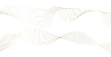 Altın çizgi dalgalı soyut bir arkaplan. Lüks bir şekilde. Teknik şablon. Dalgalı kıvrımlı, düz çizgili. Vektör illüstrasyonu.