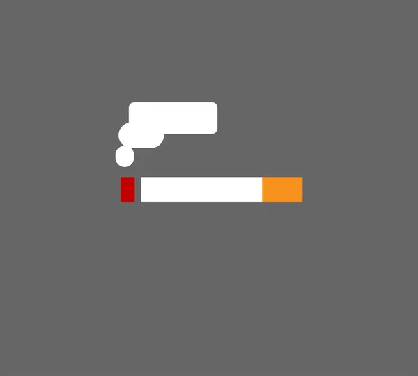Smoking Cigarette Icon Flat Design Style Vector Illustration — Wektor stockowy