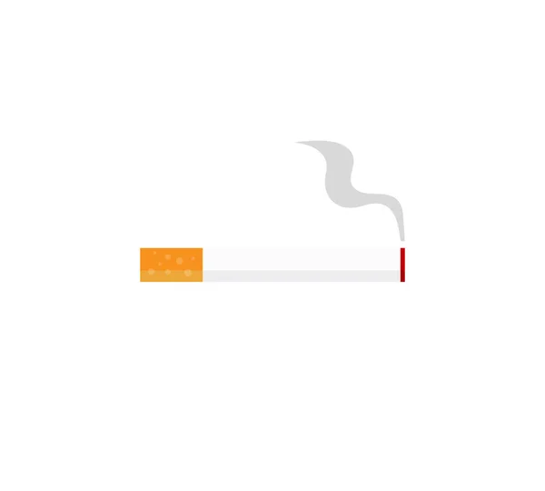 Smoking Cigarette Icon Flat Design Style Vector Illustration — Stock Vector