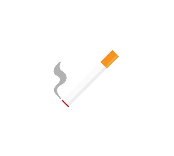 Zigaretten Rauchende Ikone Flaches Design Vektorillustration — Stockvektor