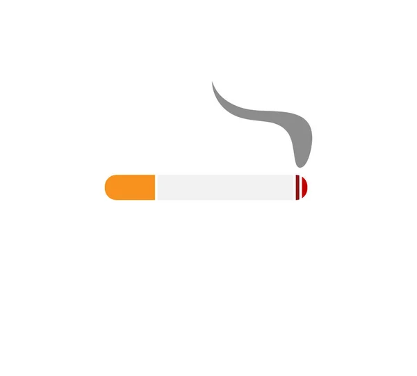 Sigarettenicoon Roken Platte Stijl Vector Illustratie — Stockvector