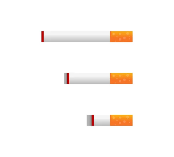 Smoking Cigarette Icon Flat Design Style Vector Illustration — Vetor de Stock