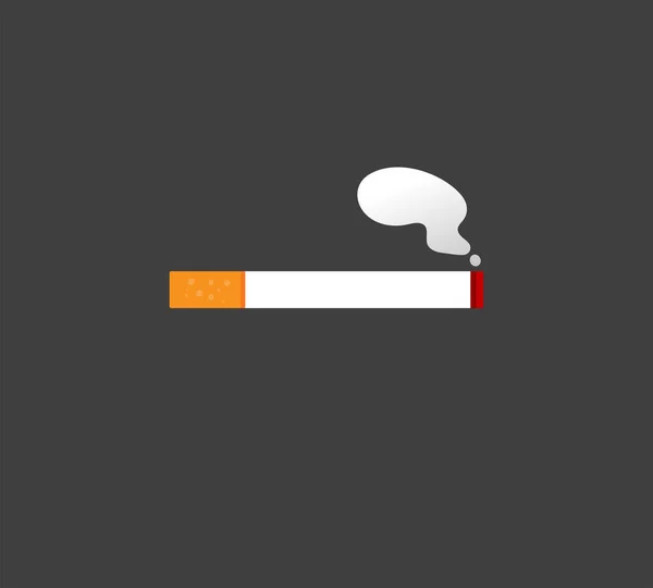 Smoking Cigarette Icon Flat Design Style Vector Illustration — Stockvektor