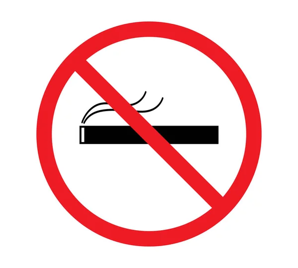 Smoking Logo Forbidden Sign Icon Flat Design Style Vector Illustration — ストックベクタ