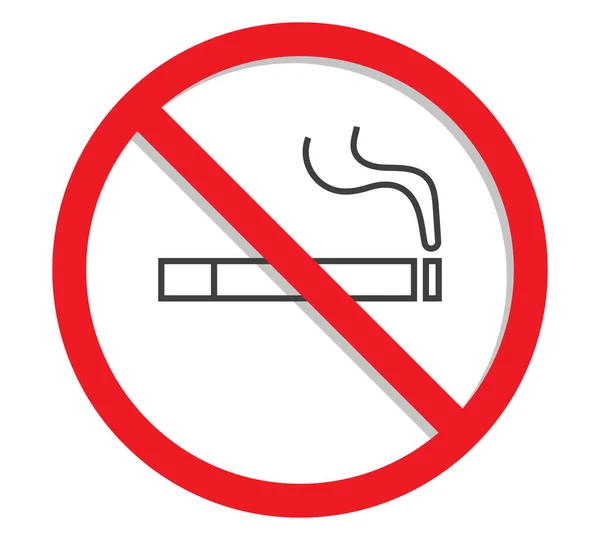 Fumar Logotipo Icono Signo Prohibido Estilo Diseño Plano Ilustración Vectorial — Archivo Imágenes Vectoriales