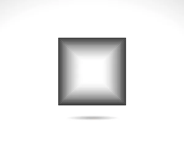 Geometric Square Logo Stroke Square Frame Line Icon Sign Symbol — Stock Vector