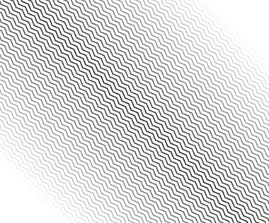 Dalga, zigzag çizgileri. Beyaz arka planda siyah dalgalı çizgi. Doku vektörü - illüstrasyon