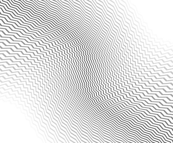 Wave Zigzag Lines Pattern Black Wavy Line White Background Texture — Vettoriale Stock