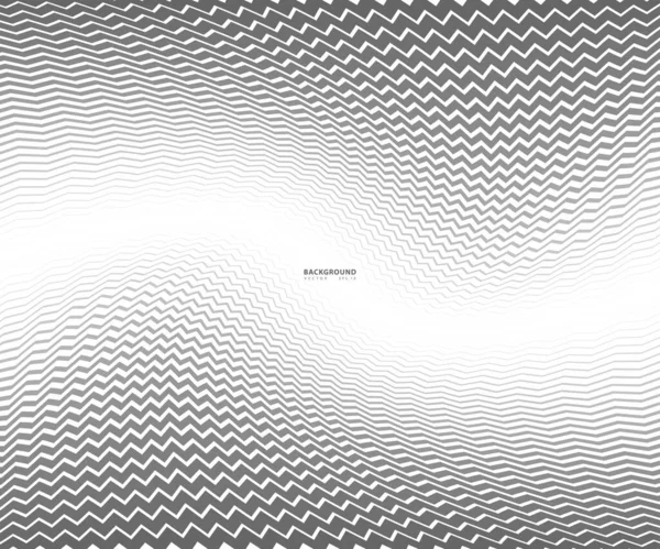 Wave Zigzag Lines Pattern Black Wavy Line White Background Texture — Vettoriale Stock