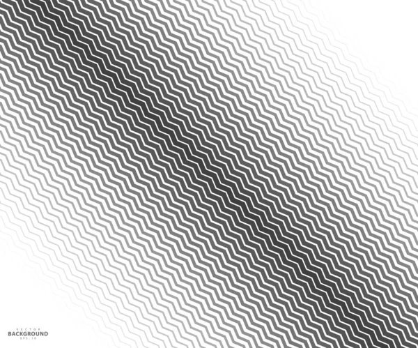 Wave Zigzag Lines Pattern Black Wavy Line White Background Texture — 스톡 벡터
