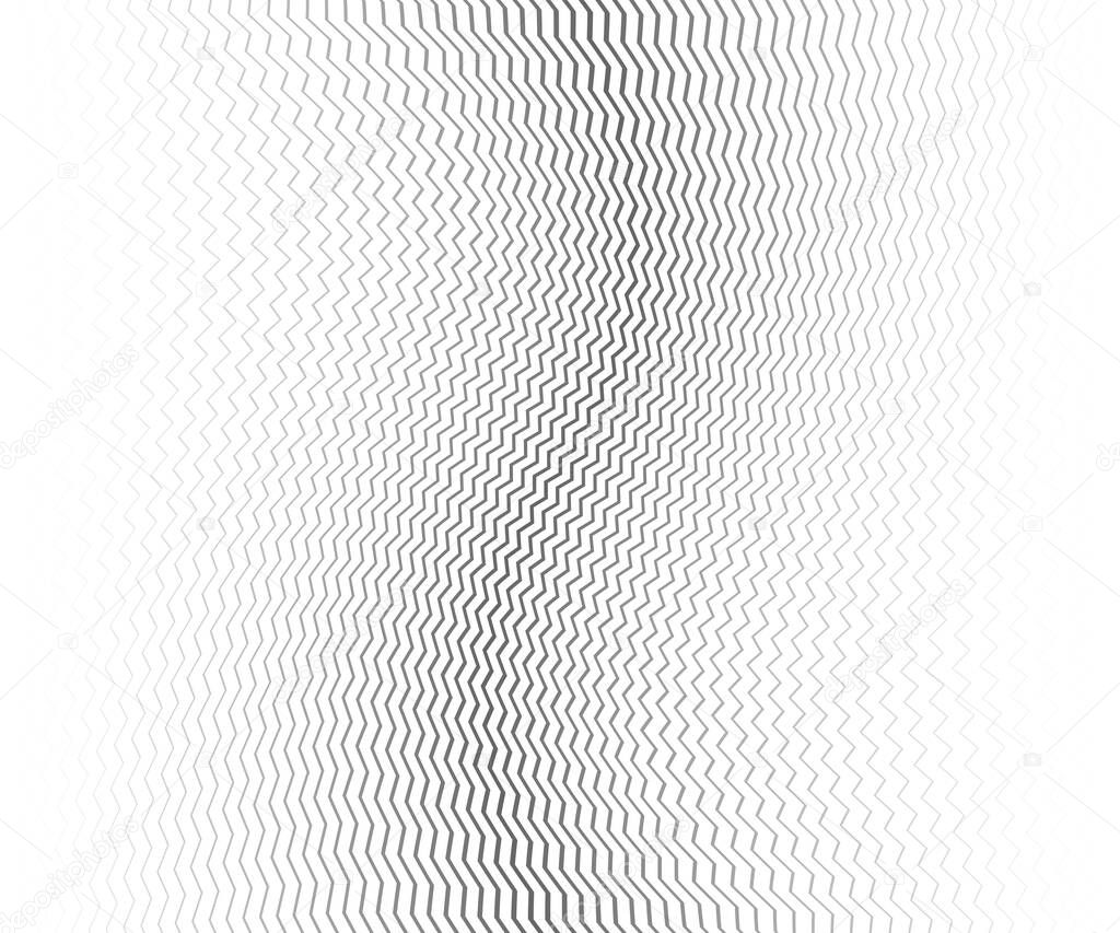 Wave, zigzag lines pattern. Black wavy line on white background. Texture vector - illustration
