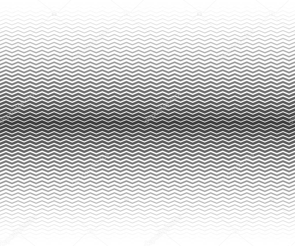 Wave, zigzag lines pattern. Black wavy line on white background. Texture vector - illustration