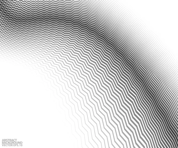 Wave Zigzag Lines Pattern Black Wavy Line White Background Texture — Stockvector