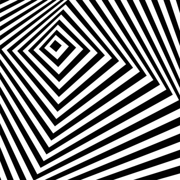 Black White Optical Illusion Abstract Wavy Stripes Pattern — Vector de stock