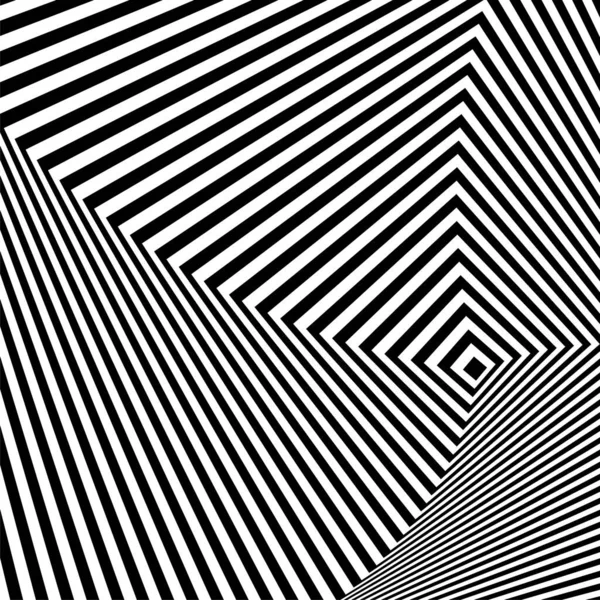 Black White Optical Illusion Abstract Wavy Stripes Pattern — Wektor stockowy