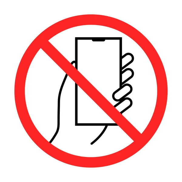 Cell Phone Sign Icon Talking Calling Cell Phone Prohibition — Wektor stockowy