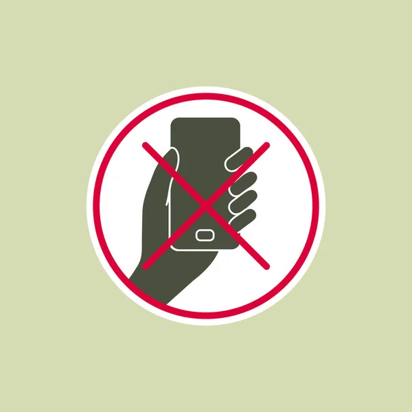 Cell Phone Sign Icon Talking Calling Cell Phone Prohibition — Image vectorielle