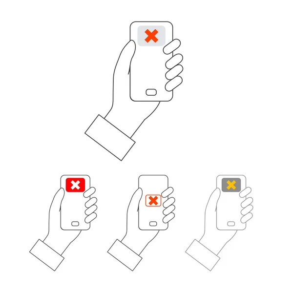 Cell Phone Sign Icon Talking Calling Cell Phone Prohibition — 图库矢量图片