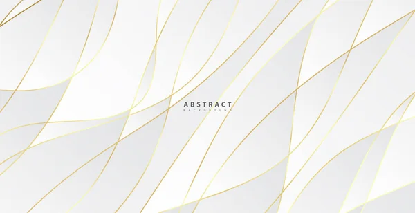 Abstrakter Hintergrund Mit Goldwellen Luxus Papierschnitt Hintergrund Goldenes Muster Halbtonverläufe — Stockvektor
