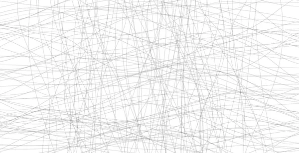 Lignes Dessinées Main Onde Motif Abstraite Simple Sans Couture Motif — Image vectorielle