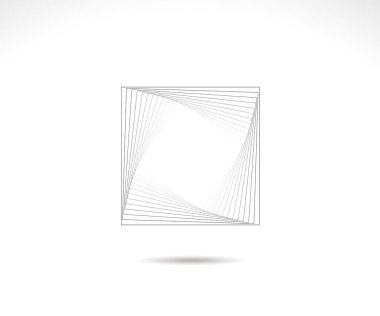 Kare logo. Felç kare çerçevesi. simge, işaret, sembol, düz tasarım, düğme, ağ, resim çerçevesi. vektör - illüstrasyon 10.