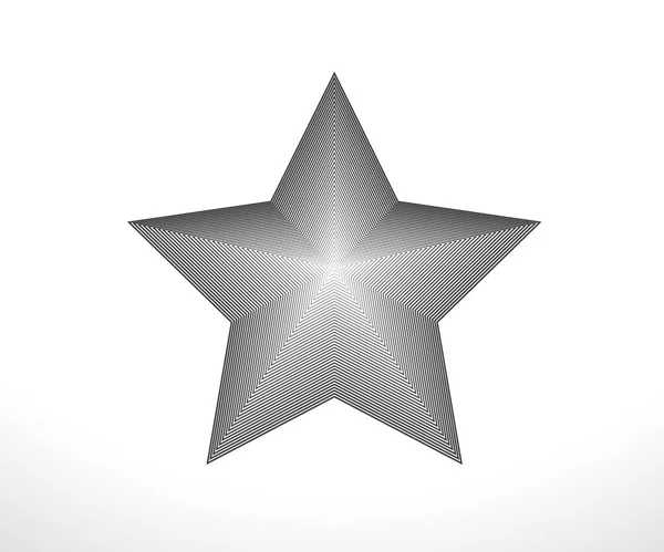Logo Gwiazdy Gwiazda Wyłożona Ikoną Znak Symbol Płaska Konstrukcja Przycisk — Wektor stockowy
