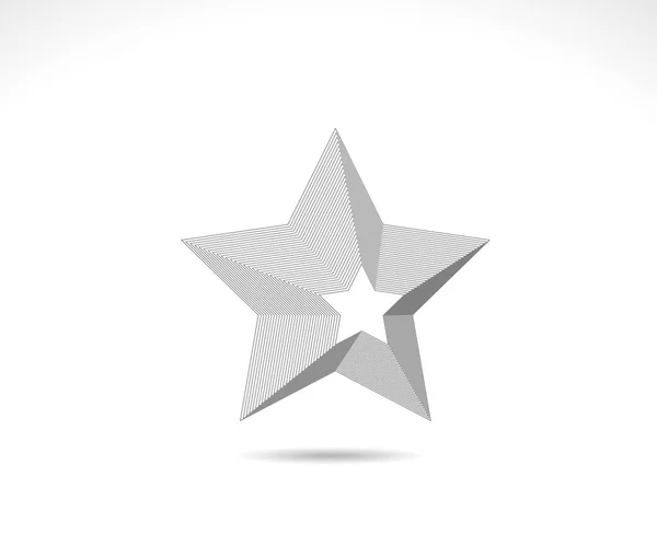 Logo Étoile Icône Doublée Étoiles Signe Symbole Design Plat Bouton — Image vectorielle