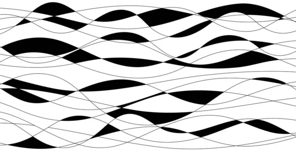 Handgetekende Lijnen Abstract Patroon Golf Eenvoudige Naadloze Gladde Patroon Web — Stockvector