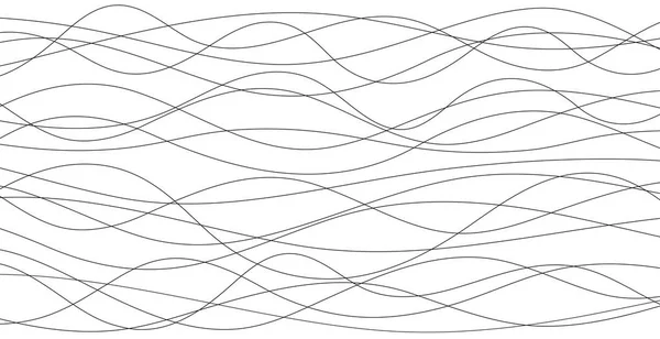 Líneas Trazadas Mano Patrón Abstracto Onda Simple Sin Costura Patrón — Archivo Imágenes Vectoriales