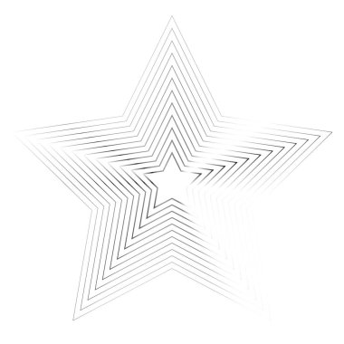 Yıldız logosu. Yıldız çizgili ikon, işaret, sembol, düz dizayn, düğme, ağ. vektör - illüstrasyon 10.