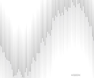 Soyut arkaplan, fikirleriniz için vektör şablonu, monokromatik çizgi dokusu, dalgalı çizgi dokusu