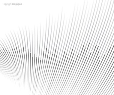 Fikirleriniz için soyut gri beyaz dalgalar ve çizgi desenleri, şablon arkaplan dokusu