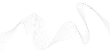 Beyaz arka planda soyut dalgalı çizgiler izole edilmiş. Dalga çizgisi sanatı, kıvrımlı düz tasarım. Vektör illüstrasyonu EPS 10.