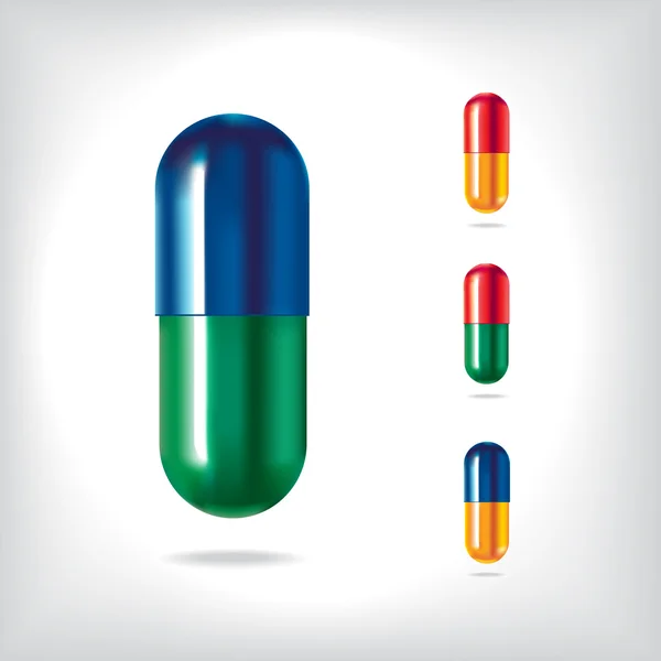 Vector pills set Stock Illustration